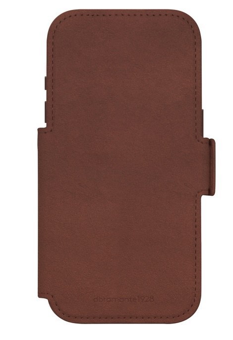Dbramante 1928 Lynge MS - skórzane etui ochronne do iPhone 17 Pro kompatybilne z MagSafe (dark tan)