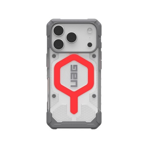 UAG Pathfinder Clear MagSafe Bundle - etui do iPhone 17 Pro kompatybilne z MagSafe oraz smycz na nadgarstek (active lava)