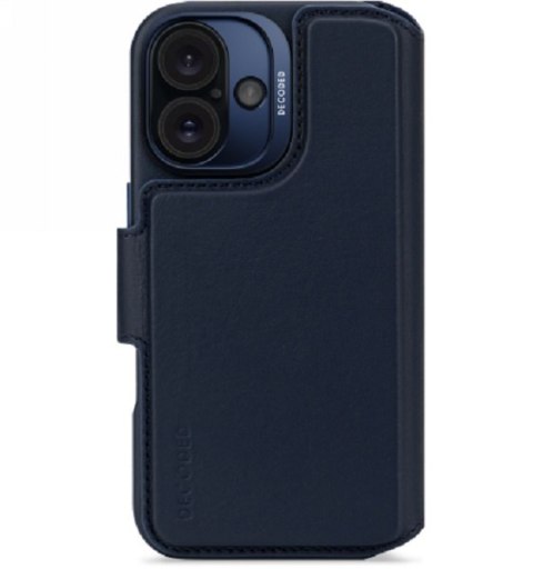 Decoded Leather Detachable Wallet - skórzana obudowa ochronna do iPhone 16 kompatybilna z MagSafe (navy)