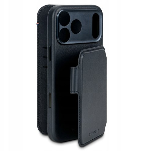 Decoded Leather Detachable Wallet - skórzana obudowa ochronna do iPhone 17 Pro Max kompatybilna z MagSafe (navy shadow)