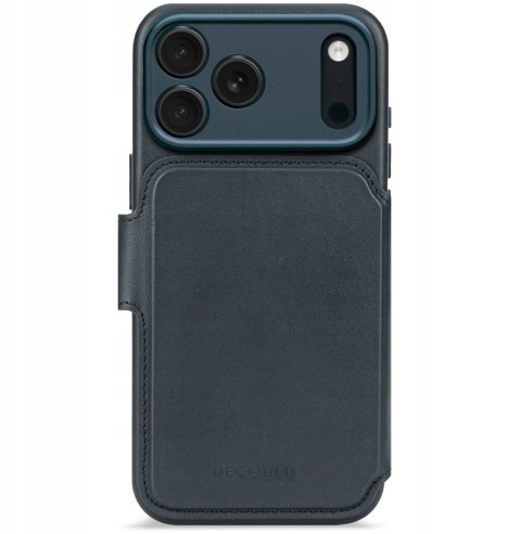 Decoded Leather Detachable Wallet - skórzana obudowa ochronna do iPhone 17 Pro Max kompatybilna z MagSafe (navy shadow)