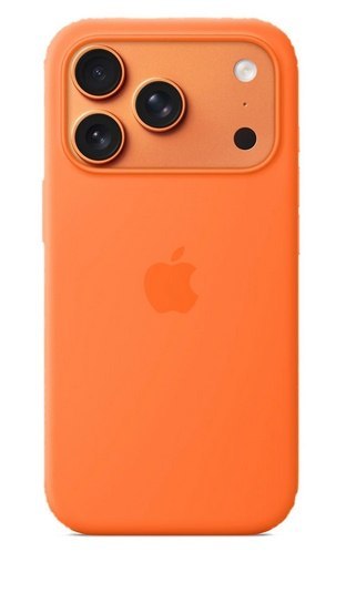 Etui silikonowe z MagSafe do iPhonea 17 Pro - pomarańczowe