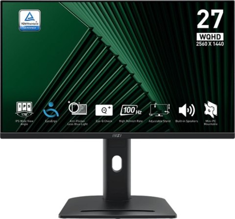 Monitor MSI PRO MP275QPG (27" /IPS /100Hz /2560 x 1440 /Czarny)