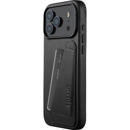 Mujjo Wallet Leather Case - etui skórzane do iPhone 17 Pro Max kompatybilne z MagSafe (black)