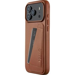 Mujjo Wallet Leather Case - etui skórzane do iPhone 17 Pro Max kompatybilne z MagSafe (tan)