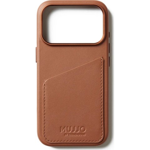 Mujjo Wallet Leather Case - etui skórzane do iPhone 17 Pro kompatybilne z MagSafe (tan)