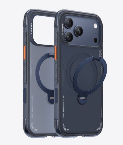 TORRAS Ostand Spin Air - etui do iPhone 17 Pro kompatybilne z MagSafe (midnight blue) [N]
