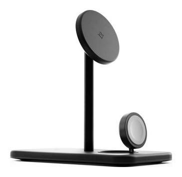 Twelve South HiRise 3 Deluxe (2024) - stojąca ładowarka bezprzewodowa Qi2 do trzech urządzeń kompatybilna z MagSafe (black)