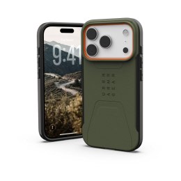 UAG Civilian MagSafe - etui do iPhone 17 Pro kompatybilne z MagSafe (olive/orange)