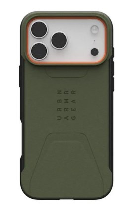 UAG Civilian MagSafe - etui do iPhone 17 Pro Max kompatybilne z MagSafe (olive/orange)