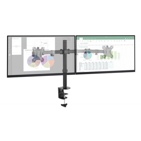Uchwyt biurkowy Techly na 2 monitory ICA-LCD 582-D (13 - 32")