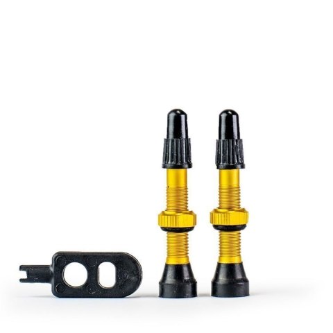 Zestaw wentyli do kół Tubeless MTB Trezado presta 42mm złote Zestaw wentyli do kół Tubeless MTB Trezado presta 42mm złote