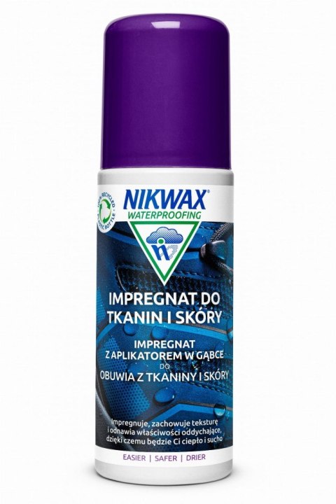 IImpregnat do obuwia Nikwax Tkanina i skóra gąbka 125 ml IImpregnat do obuwia Nikwax Tkanina i skóra gąbka 125 ml