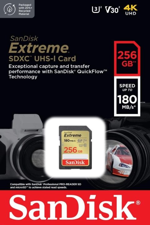 Karta pamięci SANDISK 256 GB Opakowanie Karta pamięci SANDISK 256 GB Opakowanie