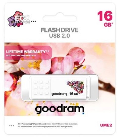 Pendrive (Pamięć USB) GOODRAM (16 GB /USB 2.0 /Biały z wzorem ) Pendrive (Pamięć USB) GOODRAM (16 GB /USB 2.0 /Biały z wzorem )