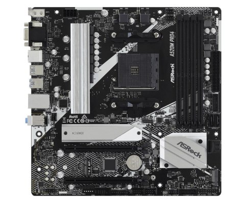 Płyta główna ASROCK A520M PRO4 Socket AM4 MICRO ATX Płyta główna ASROCK A520M PRO4 Socket AM4 MICRO ATX