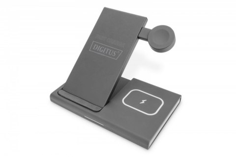 Stacja ładująca indukcyjna 3w1 składana 15W MagSafe + Qi 1m USB Czarna Stacja ładująca indukcyjna 3w1 składana 15W MagSafe + Qi 1m USB Czarna