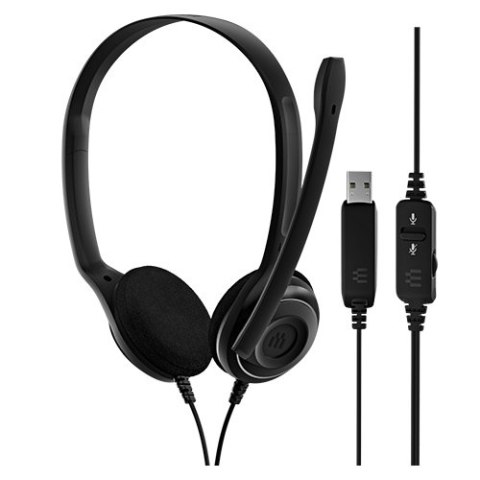 Słuchawki z mikrofonem Na głowę Na pałąku EPOS 1000432 (2m /USB typ A wtyk/Czarny) Słuchawki z mikrofonem Na głowę Na pałąku EPOS 1000432 (2m /USB typ A wtyk/Czarny)