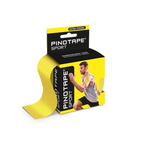 Taśma do kinesiotapingu Pinotape sport 5 cm żółta Taśma do kinesiotapingu Pinotape sport 5 cm żółta