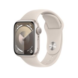 Watch Series 9 GPS, 45mm Starlight Aluminium Case with Starlight Sport Band APPLE iOS Księżycowa poświata
