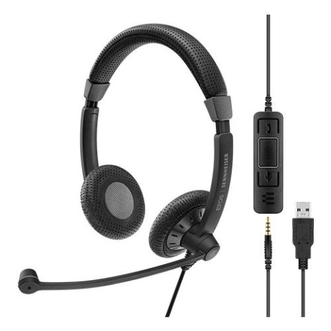 Słuchawki z mikrofonem Na głowę Na pałąku EPOS 5714708004363 (2.5m /3.5 mm wtyk/Czarny) Słuchawki z mikrofonem Na głowę Na pałąku EPOS 5714708004363 (2.5m /3.5 mm wtyk/Czarny)