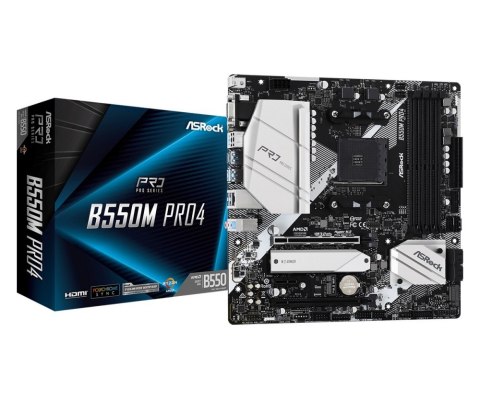 Płyta główna ASROCK B550M PRO4 Socket AM4 MICRO ATX Płyta główna ASROCK B550M PRO4 Socket AM4 MICRO ATX
