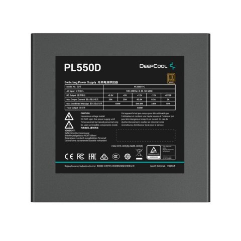 Zasilacz PC DEEPCOOL 550W R-PL550D-FC0B-EU Zasilacz PC DEEPCOOL 550W R-PL550D-FC0B-EU
