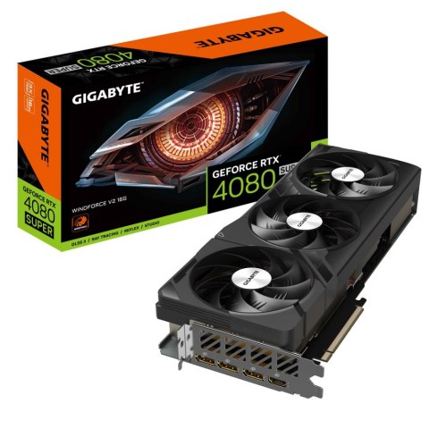 Karta graficzna GIGABYTE GeForce RTX 4080 SUPER WINDFORCE V2 16GB GDDR6X GV-N408SWF3V2-16GD Karta graficzna GIGABYTE GeForce RTX 4080 SUPER WINDFORCE V2 16GB GDDR6X GV-N408SWF3V2-16GD