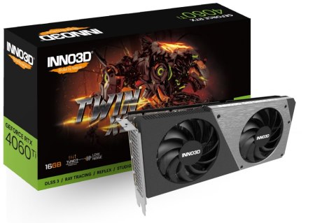 Karta graficzna INNO3D GeForce RTX 4060 Ti TWIN X2 16 GB GDDR6 N406T2-16D6-178055N Karta graficzna INNO3D GeForce RTX 4060 Ti TWIN X2 16 GB GDDR6 N406T2-16D6-178055N