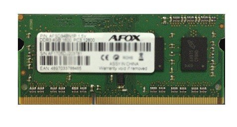Pamięć AFOX (SODIMM/DDR3L/8 GB/1333MHz/1.35V/SINGLE) Pamięć AFOX (SODIMM/DDR3L/8 GB/1333MHz/1.35V/SINGLE)