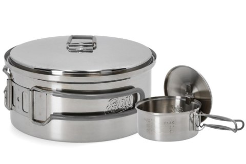 Zestaw turystyczny Esbit Solid Fuel Stainless Steel 1100 ml Zestaw turystyczny Esbit Solid Fuel Stainless Steel 1100 ml