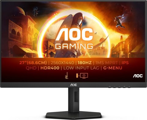 Monitor AOC Q27G4X (27" /IPS /180Hz /2560 x 1440 /Czarny) Monitor AOC Q27G4X (27" /IPS /180Hz /2560 x 1440 /Czarny)