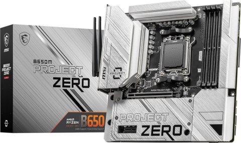 Płyta główna MSI B650M PROJECT ZERO AM5 mATX Płyta główna MSI B650M PROJECT ZERO AM5 mATX
