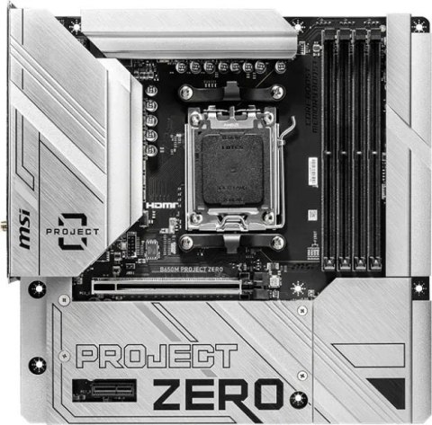 Płyta główna MSI B650M PROJECT ZERO AM5 mATX Płyta główna MSI B650M PROJECT ZERO AM5 mATX