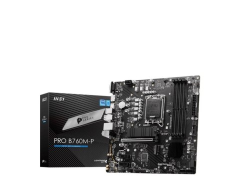 Płyta główna MSI PRO B760M-P LGA1700 microATX Płyta główna MSI PRO B760M-P LGA1700 microATX
