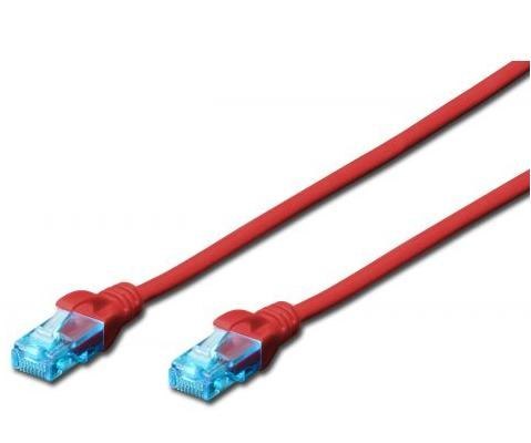 DIGITUS Cat5e U/UTP 0.5 m Czerwony 0.5 Patchcord DIGITUS Cat5e U/UTP 0.5 m Czerwony 0.5 Patchcord