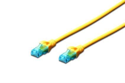 DIGITUS UTP Kat. 5e 0.25 m Żółty 0.25 Patchcord DIGITUS UTP Kat. 5e 0.25 m Żółty 0.25 Patchcord