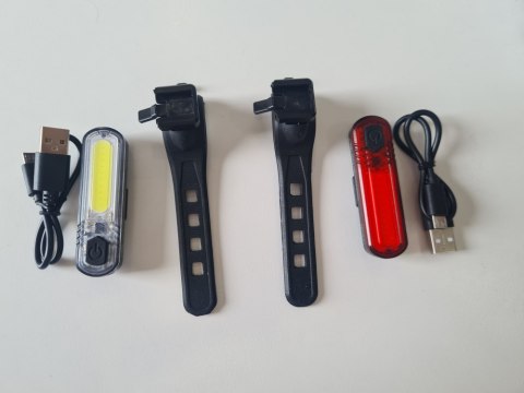 Zestaw lamp rowerowych Mactronic DuoSlim, 60 lm/18 lm, zestaw (akumulatory, uchwyty, kabel USB), (brak opakowania) Zestaw lamp rowerowych Mactronic DuoSlim, 60 lm/18 lm, zestaw (akumulatory, uchwyty, kabel USB), (brak opakowania)