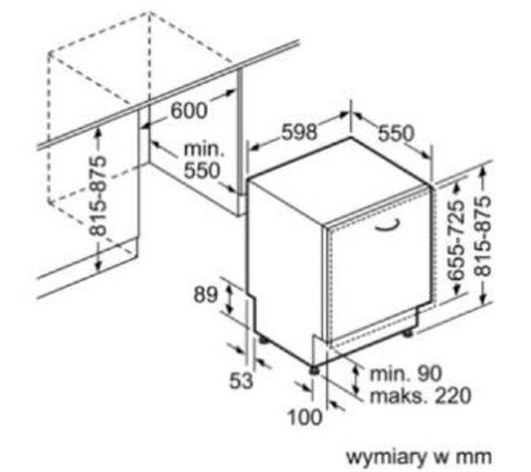 Zmywarka Do zabudowy SIEMENS SN615X03EE