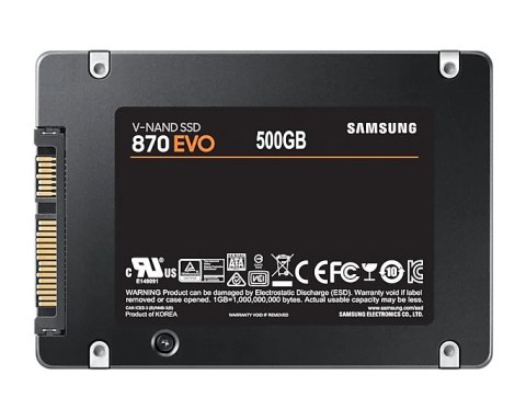 Dysk SSD SAMSUNG MZ-77E500B/EU 870 Evo (2.5″ /500 GB /SATA III (6 Gb/s) /560MB/s /530MB/s) Dysk SSD SAMSUNG MZ-77E500B/EU 870 Evo (2.5″ /500 GB /SATA III (6 Gb/s) /560MB/s /530MB/s)