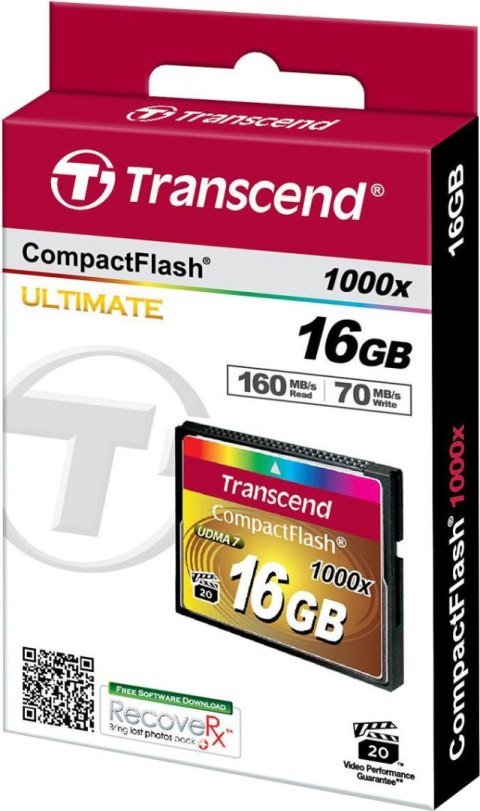 Karta pamięci TRANSCEND 16 GB Karta pamięci TRANSCEND 16 GB