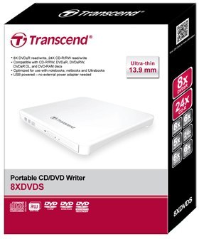 Napęd optyczny DVD-RW Zewnętrzny USB 2.0 Biały Napęd optyczny DVD-RW Zewnętrzny USB 2.0 Biały