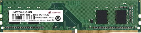 Pamięć TRANSCEND (UDIMM/DDR4/8 GB/3200MHz/1.2V/22 CLCL/SINGLE) Pamięć TRANSCEND (UDIMM/DDR4/8 GB/3200MHz/1.2V/22 CLCL/SINGLE)