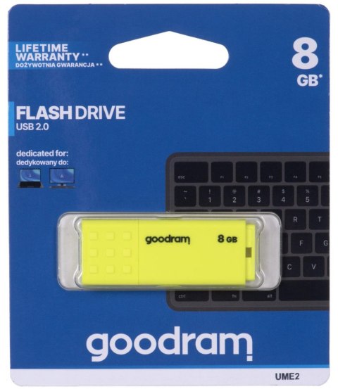 Pendrive (Pamięć USB) GOODRAM (8 GB /USB 2.0 /Żółty )
