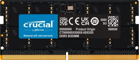 Pamięć CRUCIAL (SODIMM/DDR5/32 GB/5600MHz/46CL/SINGLE) Pamięć CRUCIAL (SODIMM/DDR5/32 GB/5600MHz/46CL/SINGLE)