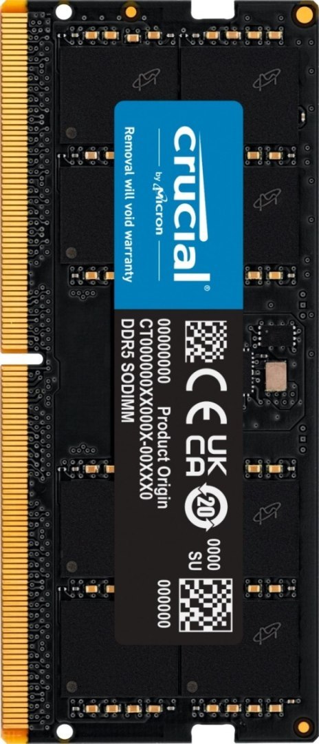 Pamięć CRUCIAL (SODIMM/DDR5/32 GB/5600MHz/46CL/SINGLE) Pamięć CRUCIAL (SODIMM/DDR5/32 GB/5600MHz/46CL/SINGLE)