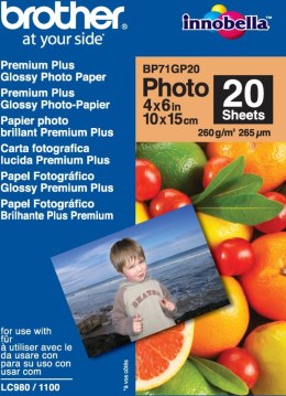 Papier BROTHER Innobella 260g 10 x 15 cm Błyszczący BP71GP20