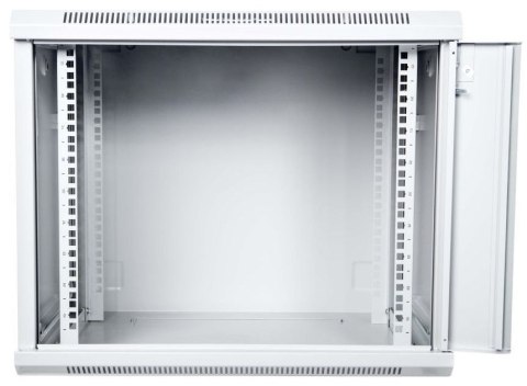 Szafa krosowa wisząca n/dz 19" 9U S/600 G/450 szary, drzwi metalowe, zdejmowane panele boczne Szafa krosowa wisząca n/dz 19" 9U S/600 G/450 szary, drzwi metalowe, zdejmowane panele boczne