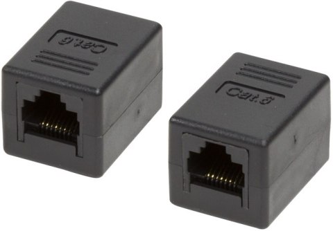 Złączka RJ45-RJ45 żeńsko -żeńska kat.6 UTP czarna