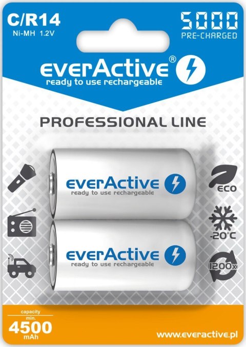 Baterie EVERACTIVE NiMH C 5000mAh Blister EVHRL14-5000 Baterie EVERACTIVE NiMH C 5000mAh Blister EVHRL14-5000